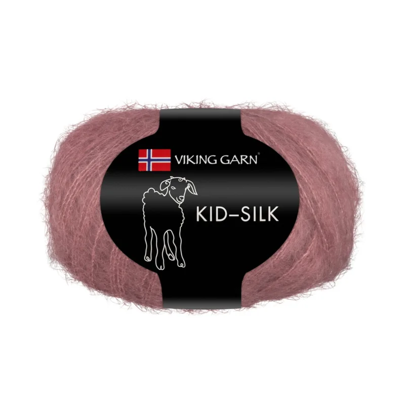 Viking Garn Kid-Silk 25g gammelrosa 371 Endast idag