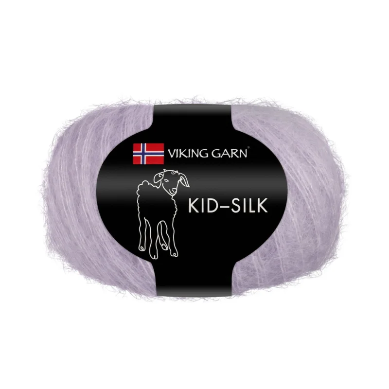Populär Viking Garn Kid-Silk 25g ljuslila 367