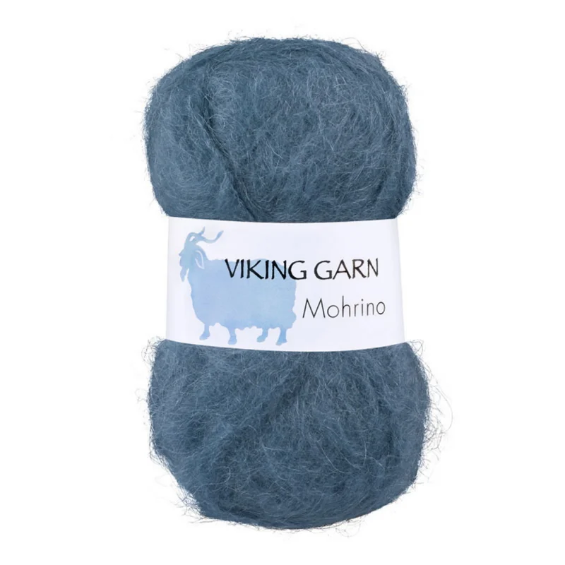 Nedsatt pris Viking Garn Mohrino 50g gråblå 522
