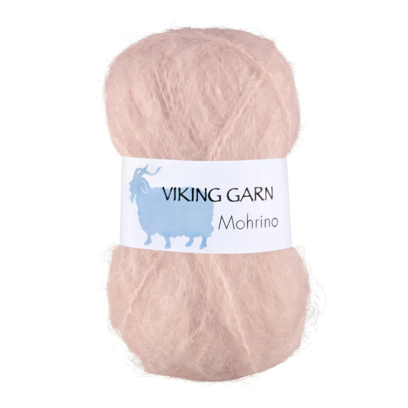 Viking Garn Mohrino 50g ljusrosa 582 Sänkt pris