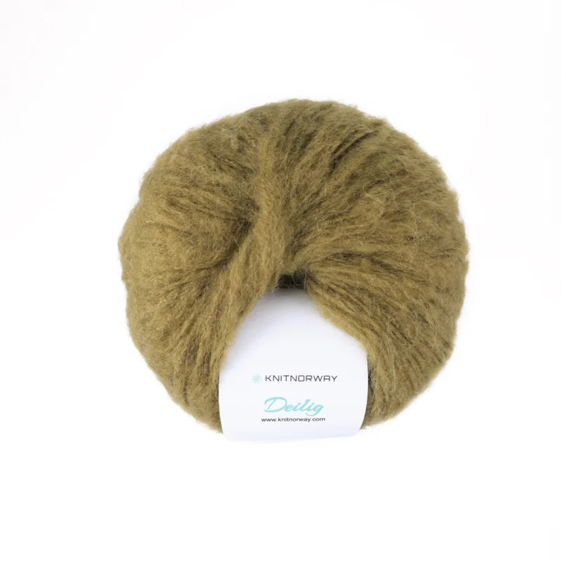 Garn Deilig 50g olive – colour 1914 Fynd