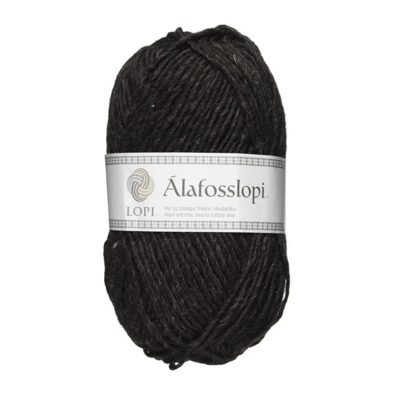 Rabatter Garn Istex Alafosslopi 100g svartgrå – 0052 Black sheep heather