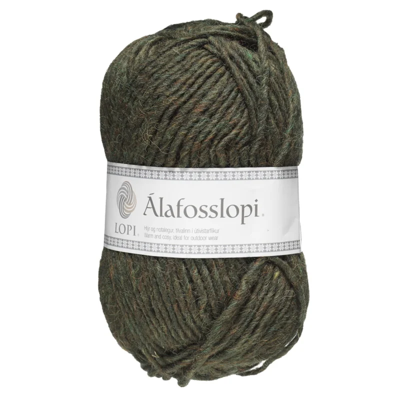 Endast denna vecka Garn Istex Alafosslopi 100g mörkgrön – 9966 Cypress green heather