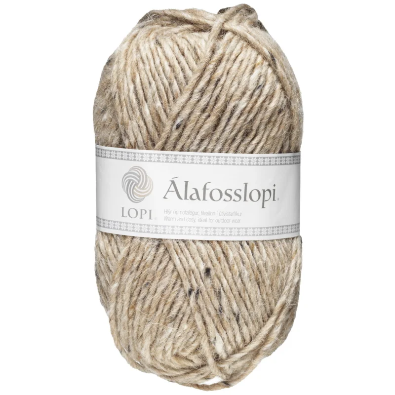 Beställ nu Garn Istex Alafosslopi 100g beigemelerad – 9976 Beige tweed