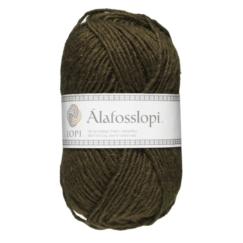 Handla nu Garn Istex Alafosslopi 100g mörk oliv – 9987 Dark olive
