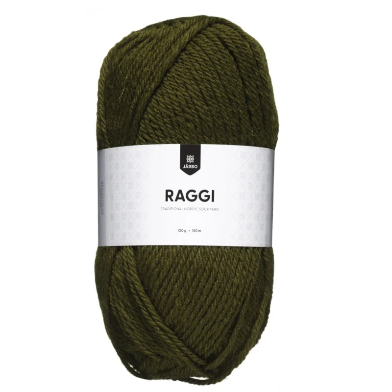 Expressleverans Garn Järbo Raggi 100g olivgrön – Olive green 15124