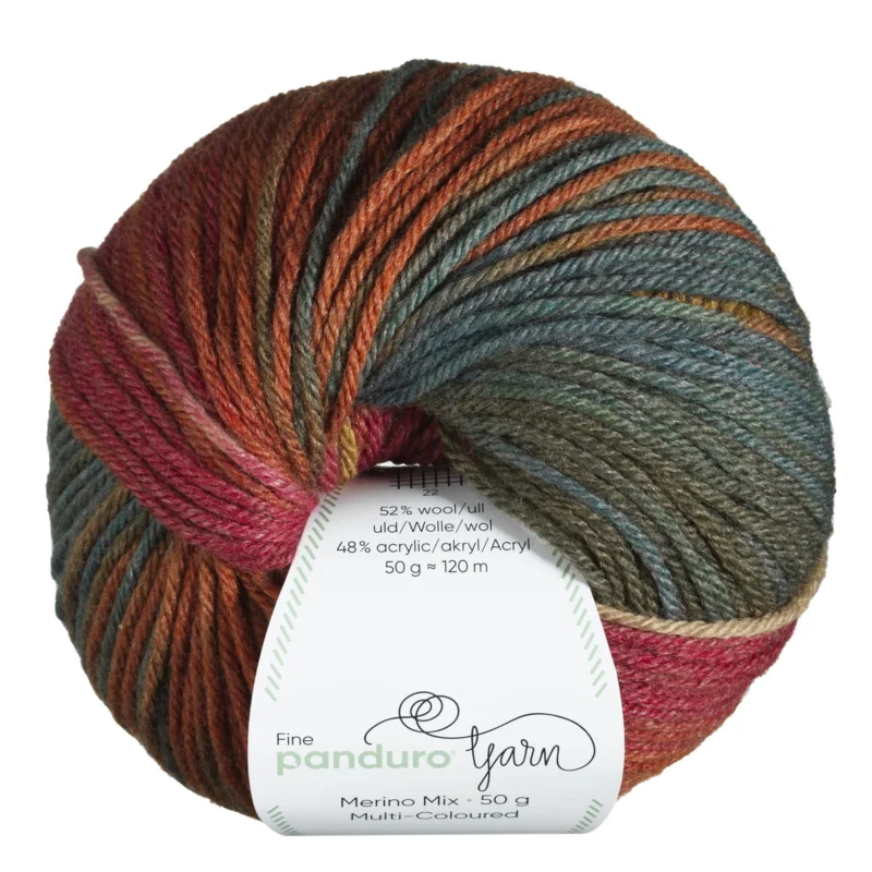 Fynd Garn Merino Mix Multi-Coloured 50g pastell