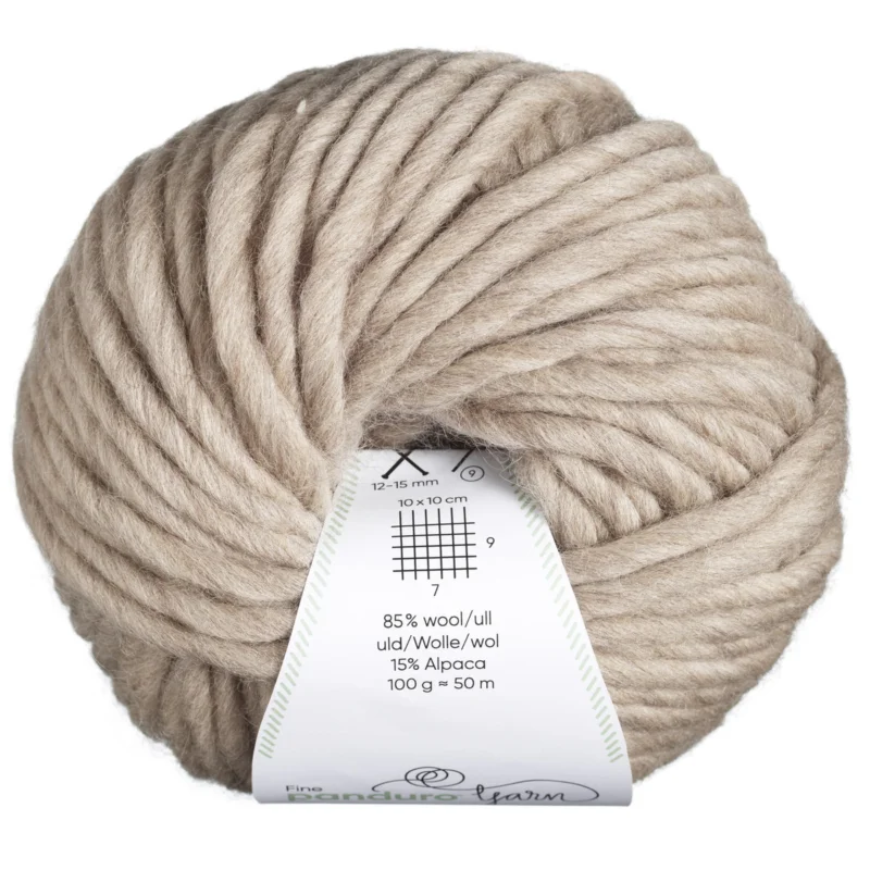Garn Chunky Wool 100g beige Fynd