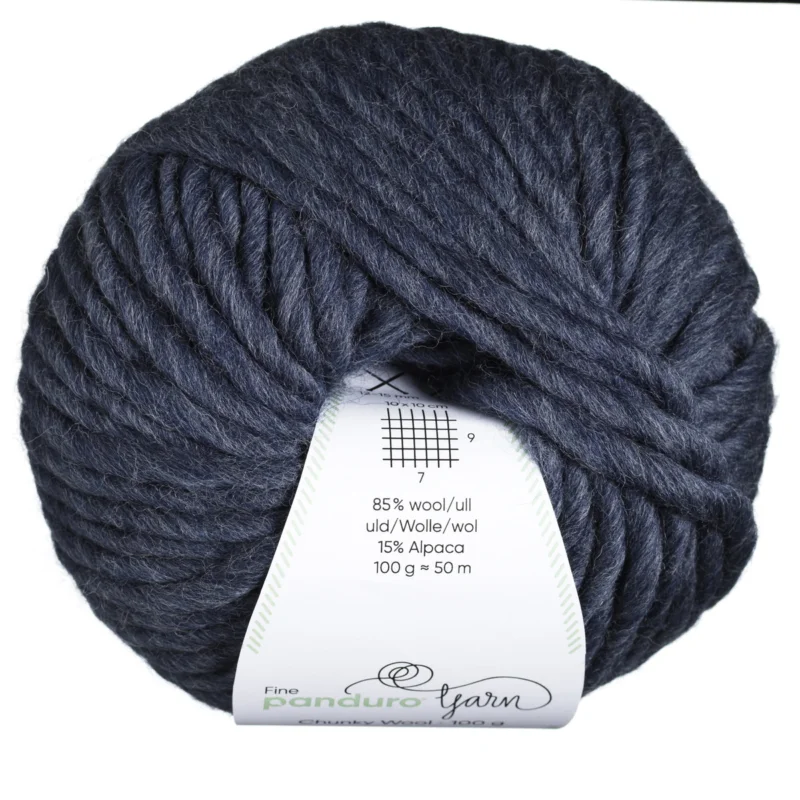 Populär Garn Chunky Wool 100g jeansblå