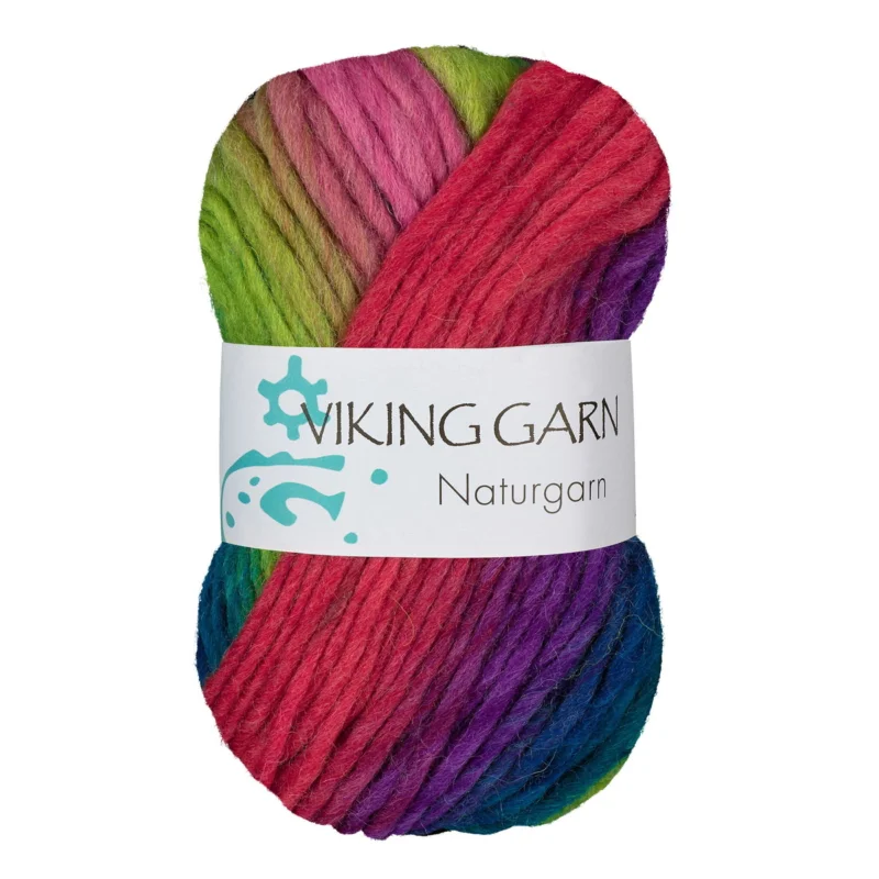 Viking Naturgarn 50g grön/rosa 638 Utförsäljning