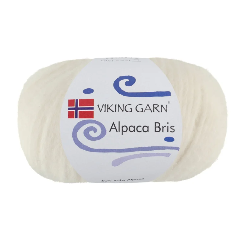 Rea Viking Garn Alpaca Bris 50g naturvit 302