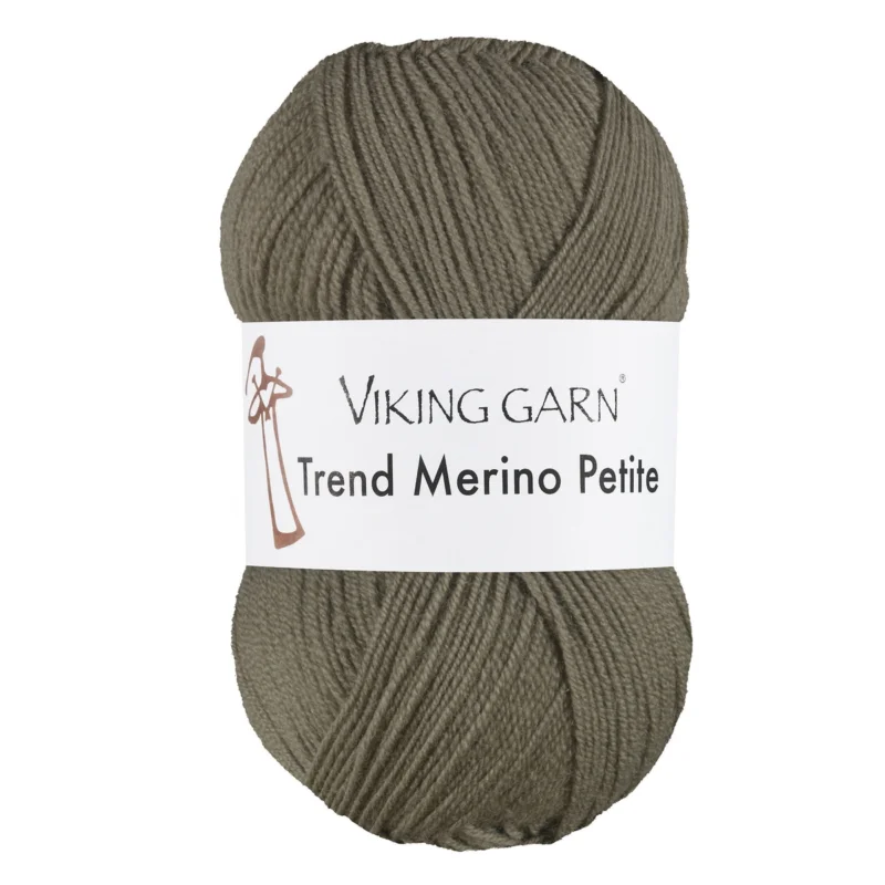 Viking Garn Trend Merino Petite 50g mörk olivgrön 333 Nyhet