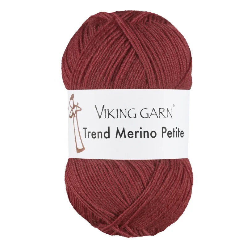Begränsat antal Viking Garn Trend Merino Petite 50g mörkröd 356