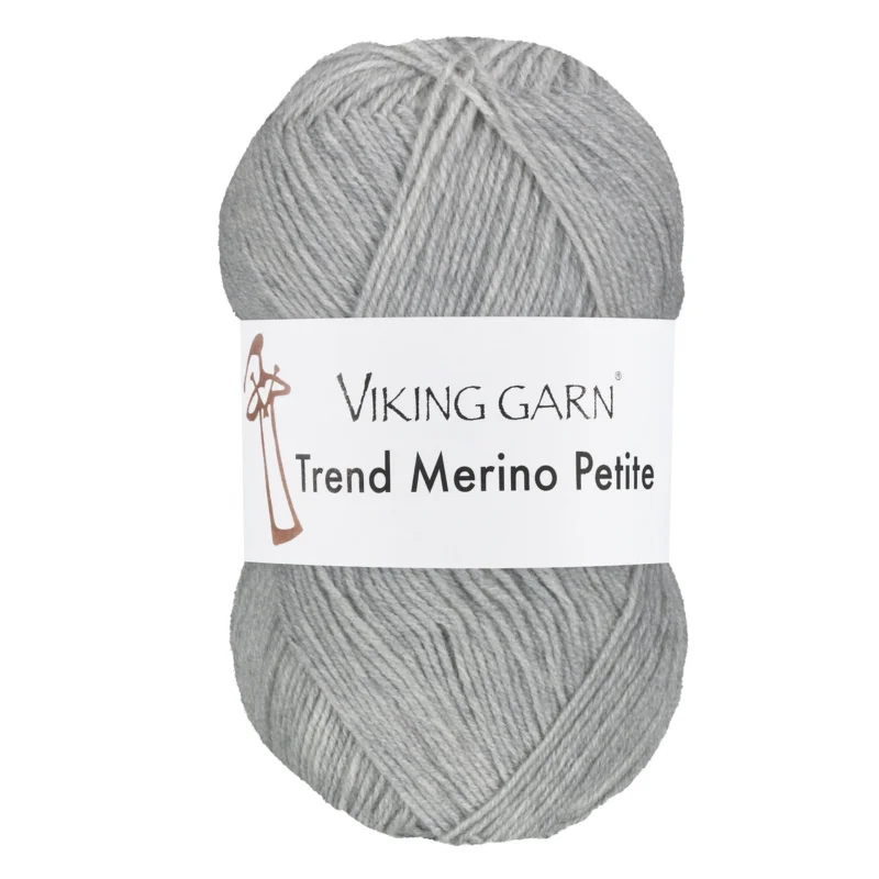 Viking Garn Trend Merino Petite 50g ljusgrå 313 Nyhet