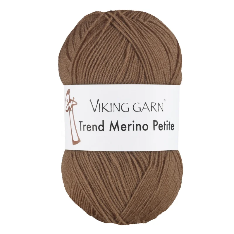 Nedsatt pris Viking Garn Trend Merino Petite 50g brun 308