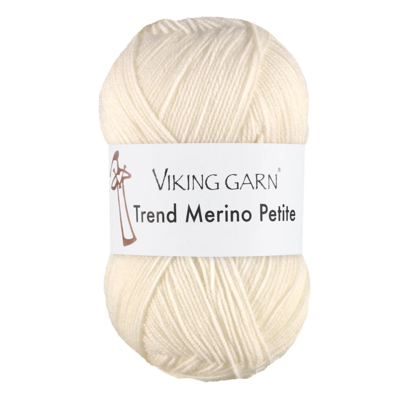Viking Garn Trend Merino Petite 50g creme 302 Sista chansen