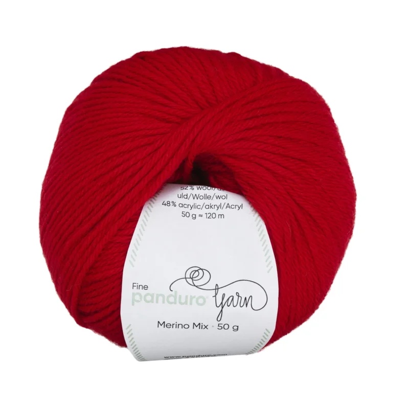 Beställ idag Garn Merino Mix 50g röd