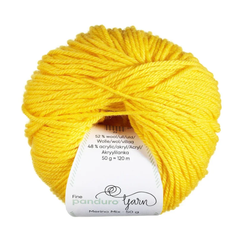 Beställ nu Garn Merino Mix 50g solgul