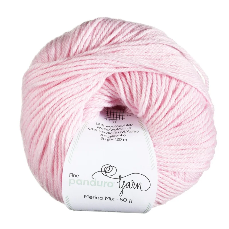 Garn Merino Mix 50g ljusrosa Endast idag