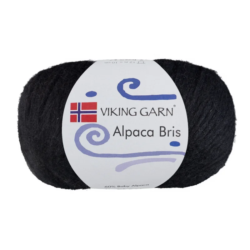 Expressleverans Viking Garn Alpaca Bris 50g svart 303