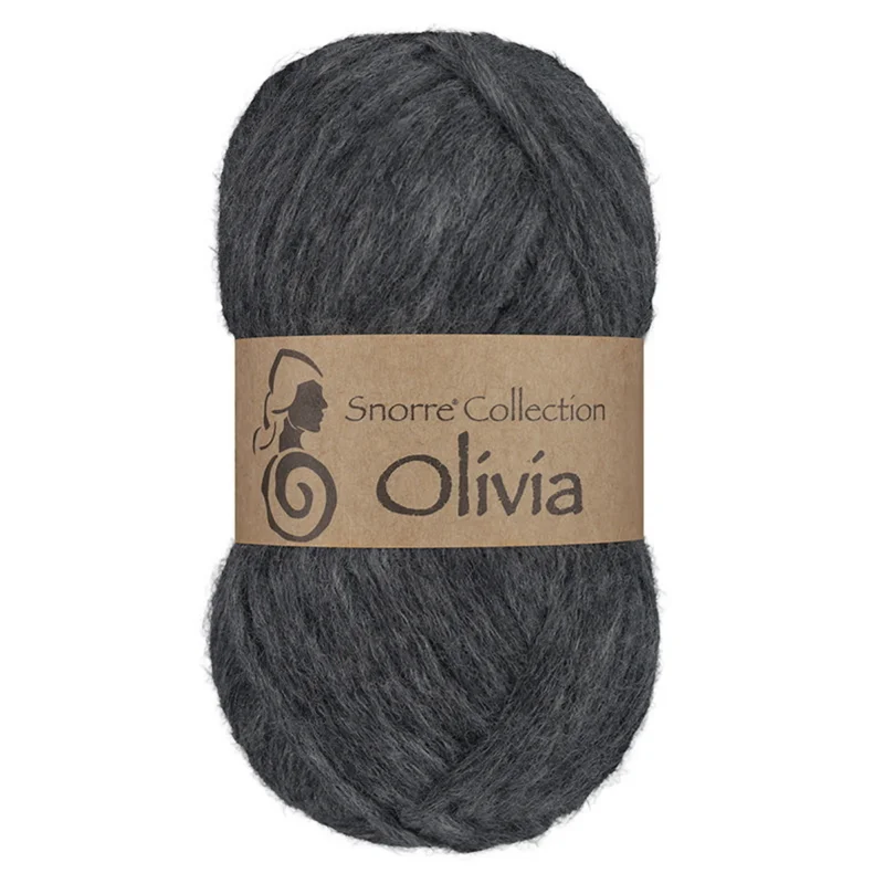 Viking Garn Olivia 50g antracitgrå Fynd