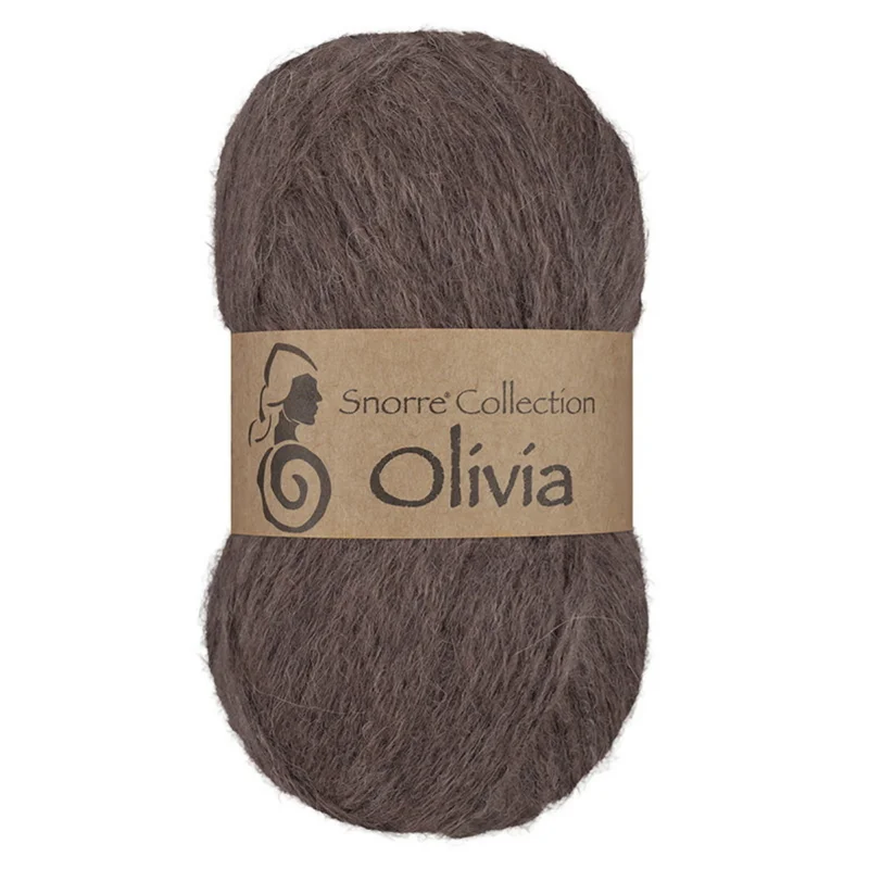 Snabb frakt Viking Garn Olivia 50g brun