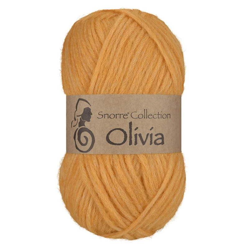 Viking Garn Olivia 50g mörkgul Fri frakt