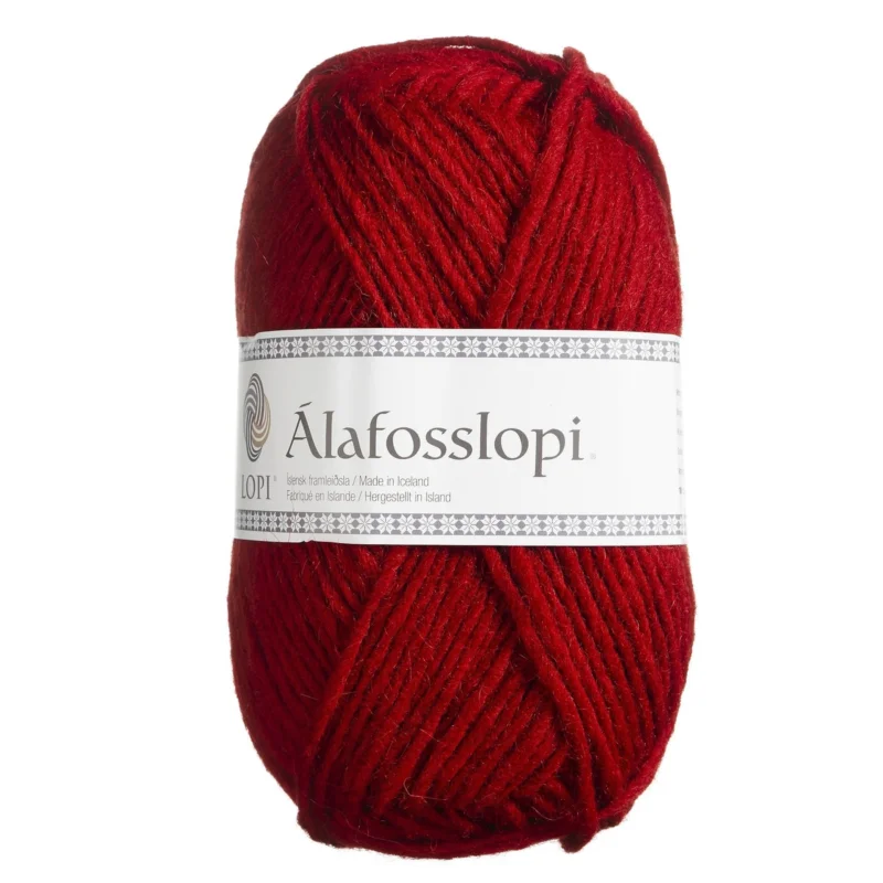 Utförsäljning Garn Istex Alafosslopi 100g röd – 0047 Happy red