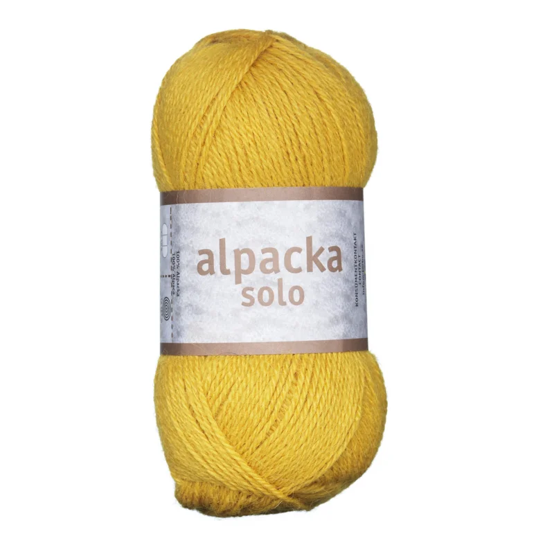Beställ idag Ullgarn Järbo Alpacka Solo 50g gul – 29122 Honey yellow