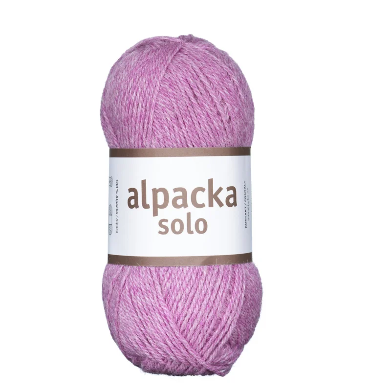 Ullgarn Järbo Alpacka Solo 50g ljungrosa – 29120 Cherryblossom pink Snabb frakt