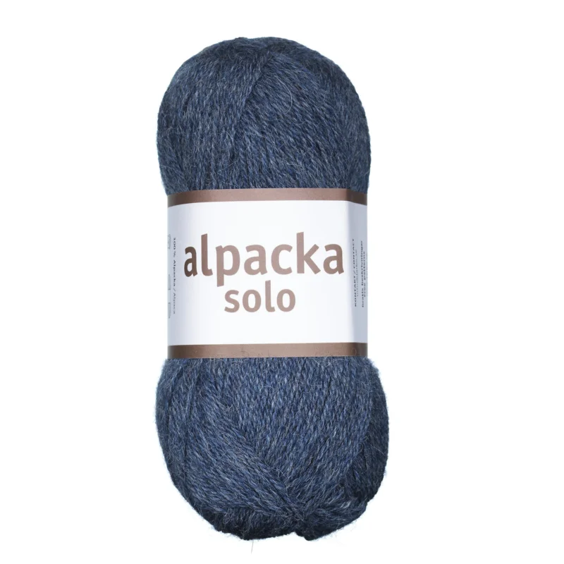 Handla nu Ullgarn Järbo Alpacka Solo 50g jeansblå – 29121 Denim blue