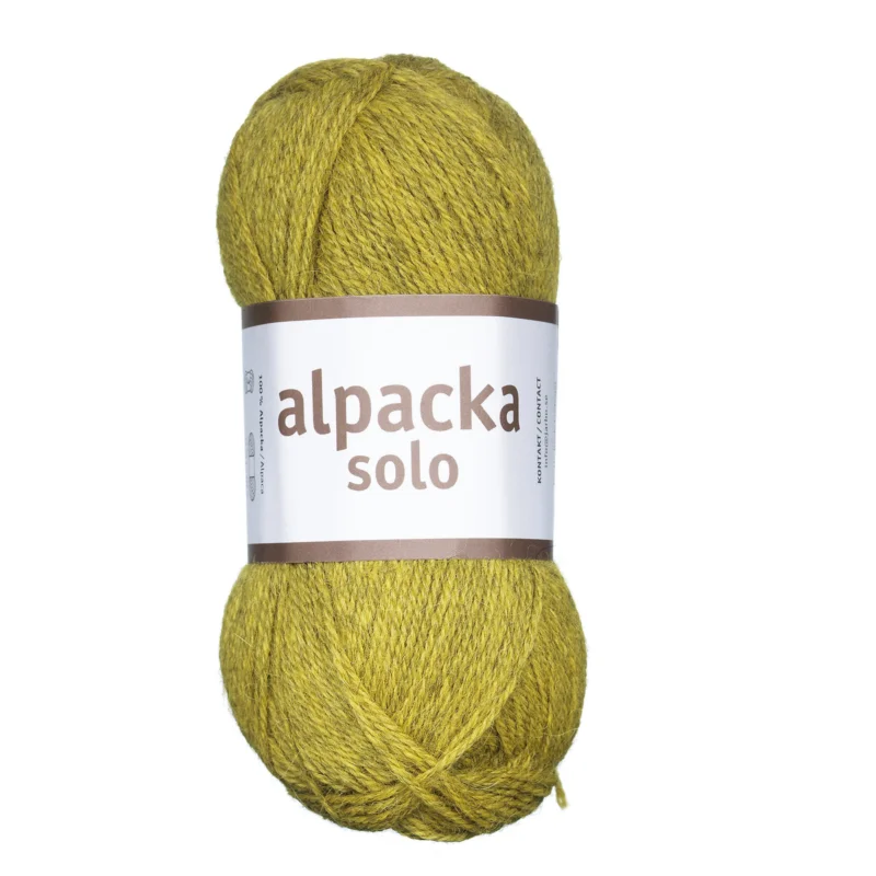 Ullgarn Järbo Alpacka Solo 50g limegrön – 29127 Passion yellow Snabb frakt
