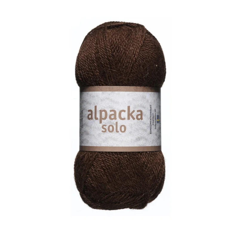 Ullgarn Järbo Alpacka Solo 50g brun – 29105 Chocolate brown Premium