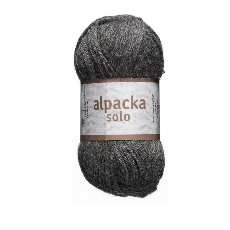 Ullgarn Järbo Alpacka Solo 50g mörkgrå – 29107 Dark grey Kampanj