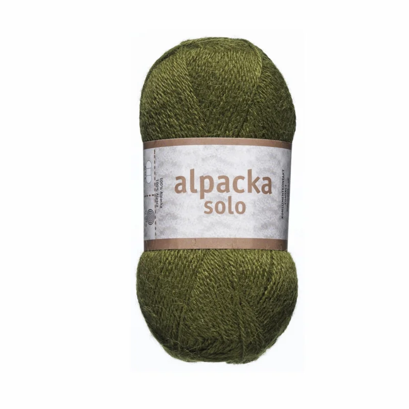 Rea Ullgarn Järbo Alpacka Solo 50g mörkgrön – 29113 Forest green