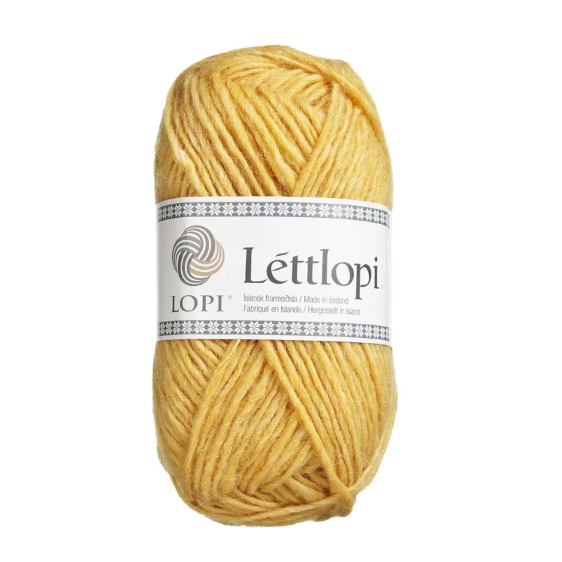 Snabb leverans Ullgarn Istex Lettlopi 50g gul – 1703 Mimosa