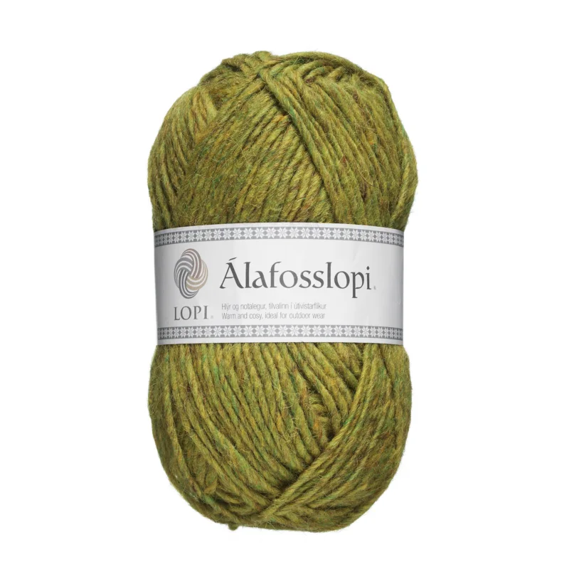 Garn Istex Alafosslopi 100g gulgrön – 9965 Chartreuse green heather Premium