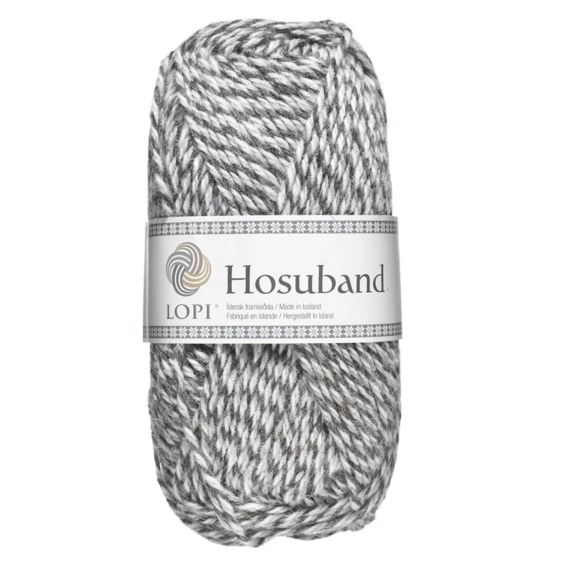 Köp nu Garn Istex Hosuband 100g vit/grå – Grey-white 0224