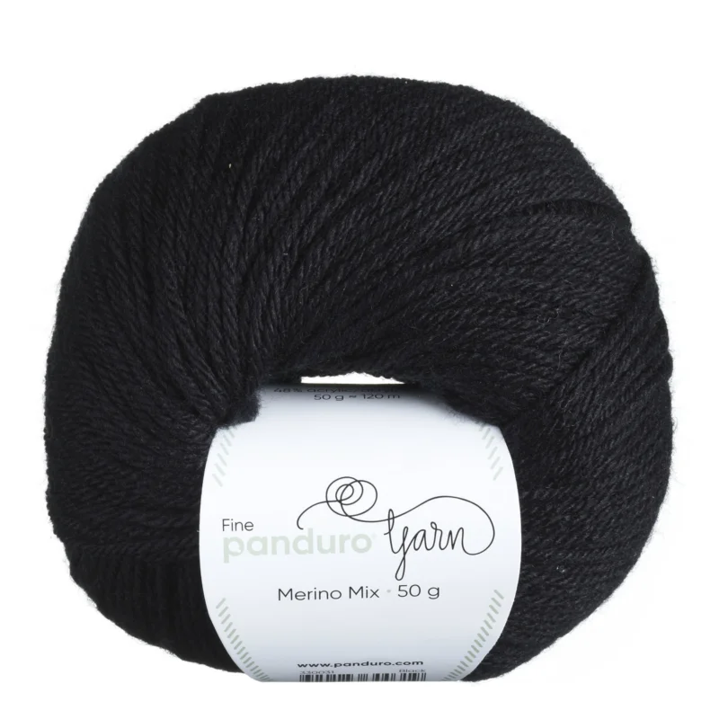 Nedsatt pris Garn Merino Mix 50g svart