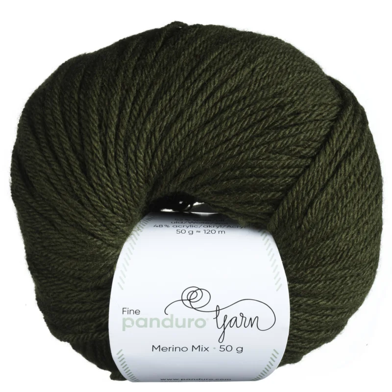 Garn Merino Mix 50g mörkgrön Snabb leverans