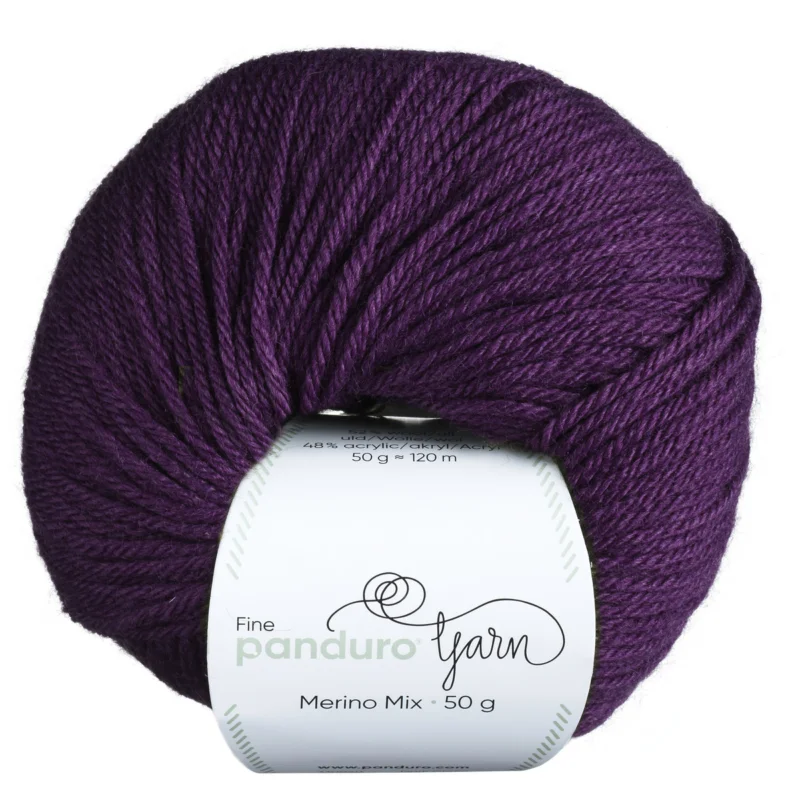 Garn Merino Mix 50g lila Billigare