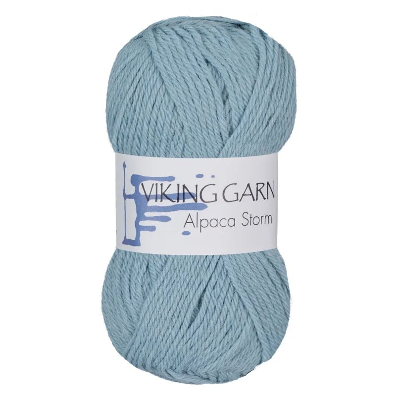 Viking Garn Alpaca Storm 50g ljusblå 522 Kampanj