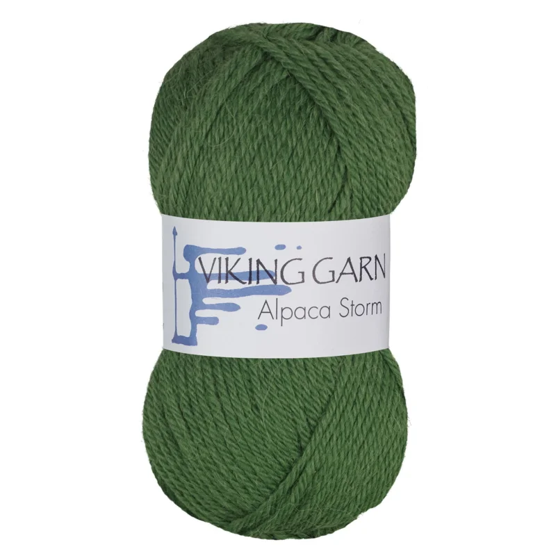 Rabatt Viking Garn Alpaca Storm 50g mörkgrön 533