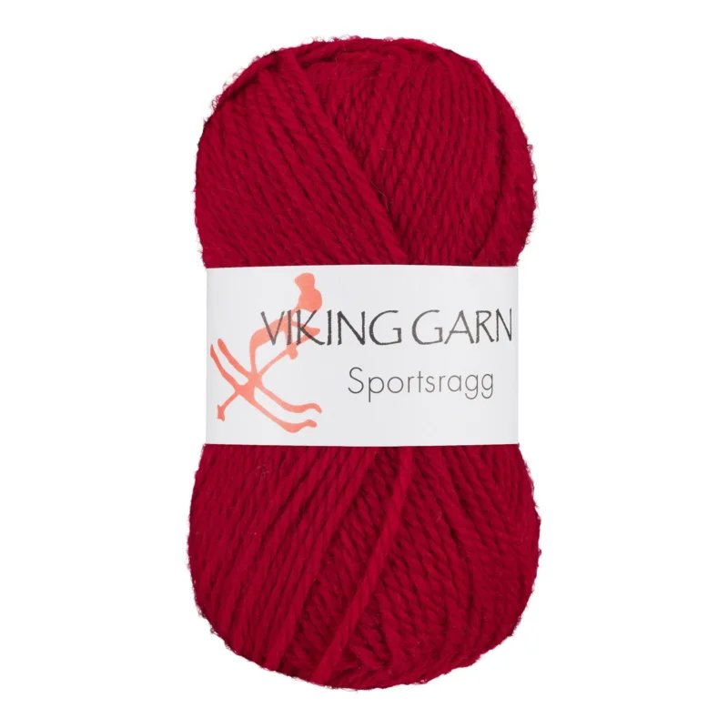 I lager Viking Garn Sportsragg 50g röd 565