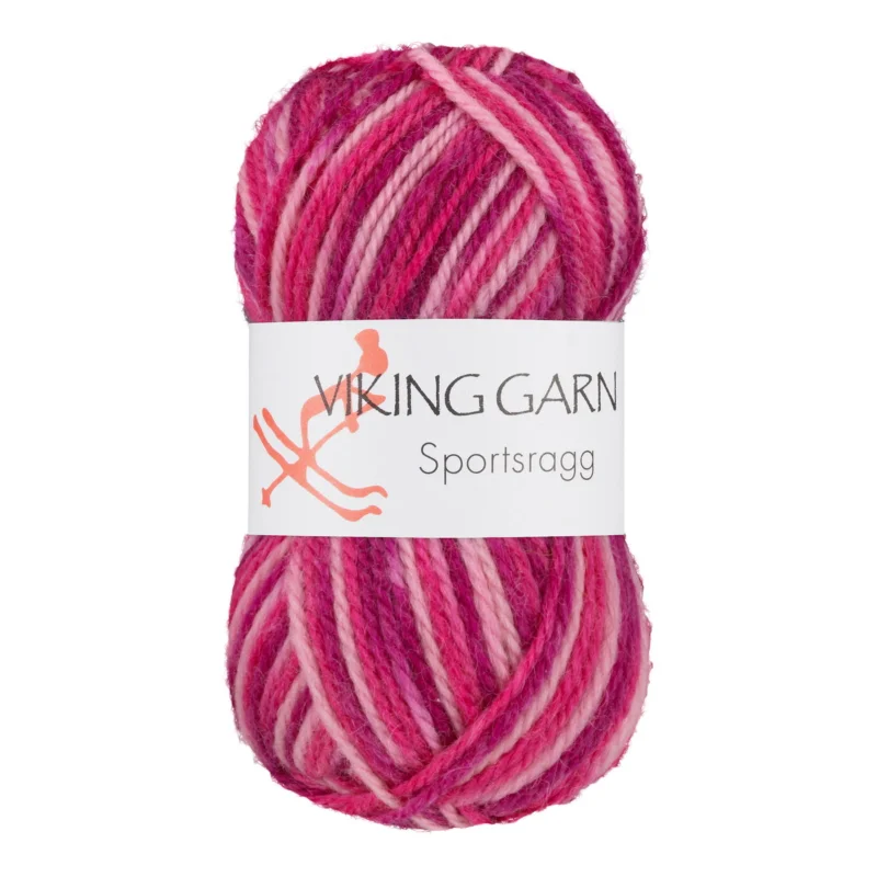 Viking Garn Sportsragg 50g rosa/ceris 564 Endast idag