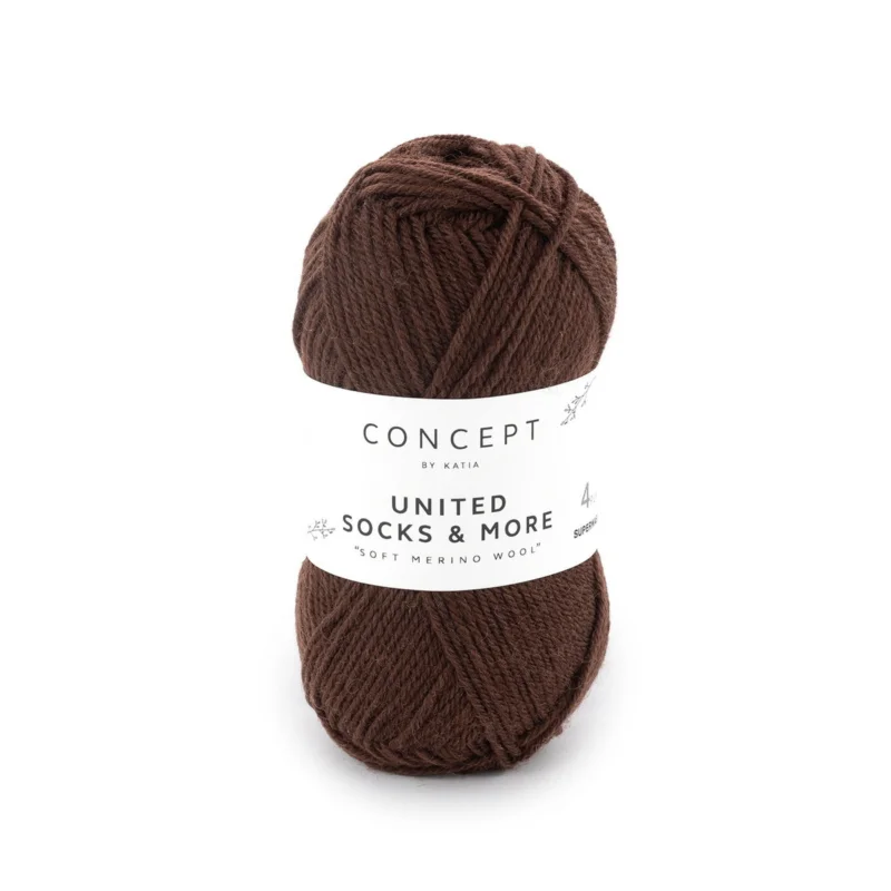 Garn United Socks 25g mörkbrun Populär