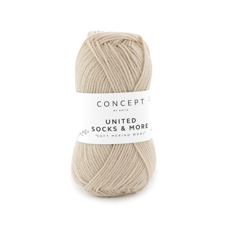 Garn United Socks 25g beige Lågt pris