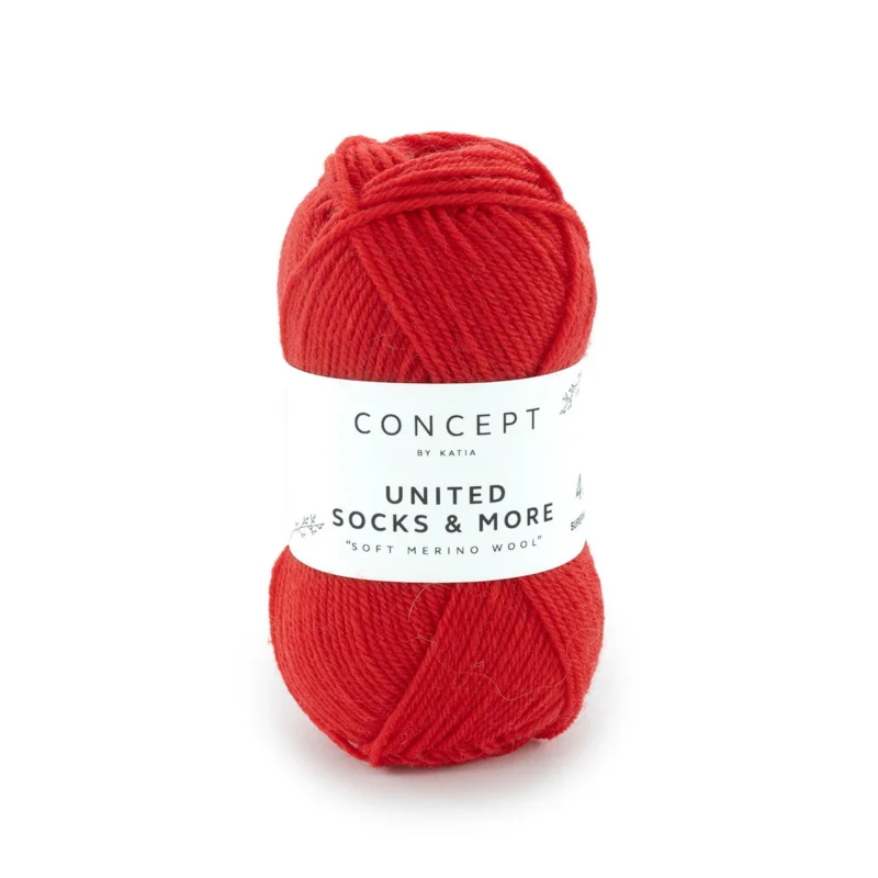 Garn United Socks 25g röd Säker betalning