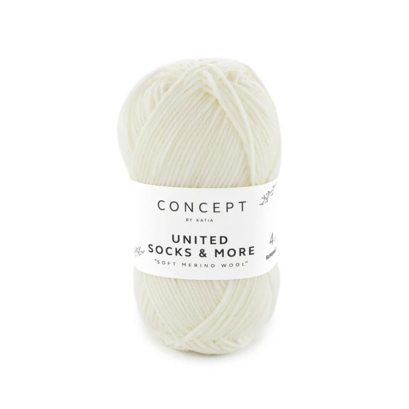 Endast denna vecka Garn United Socks 25g offwhite