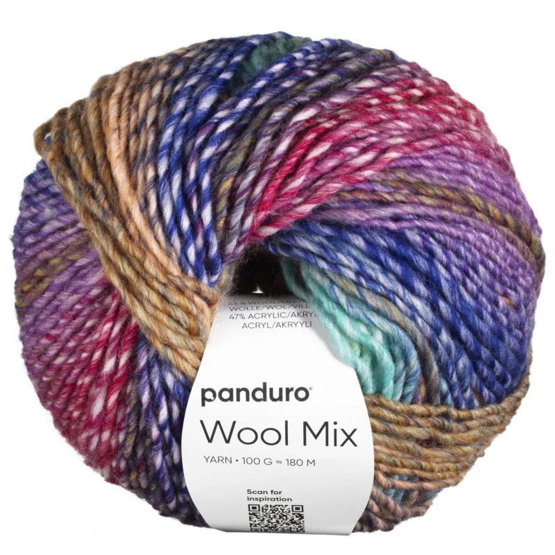 Garn Wool Mix 100g regnbåge Köp online